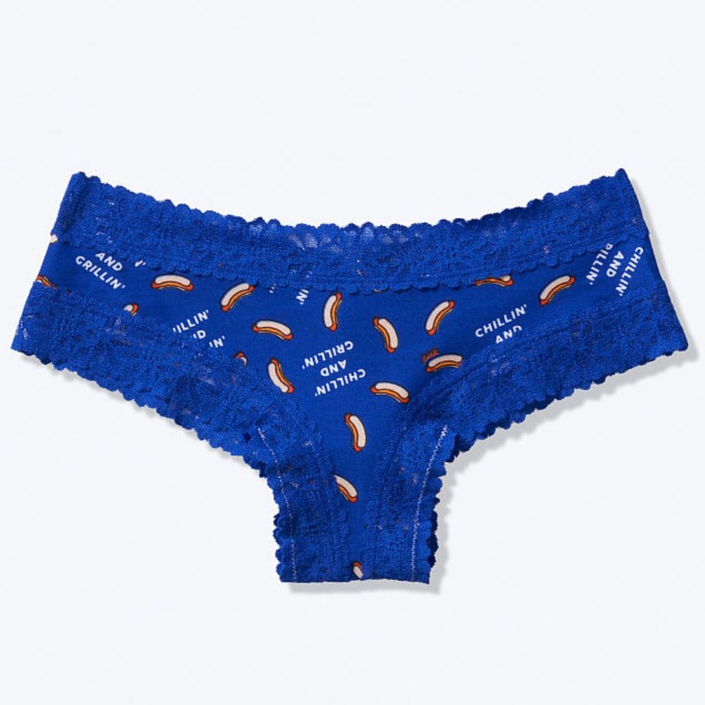 PINK VS hot dog cheeky panties M NEW hipster - Picture 1 of 2